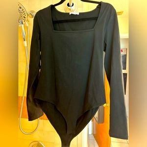 Mangopop Black Longsleeve Bodysuit XXL NWOT